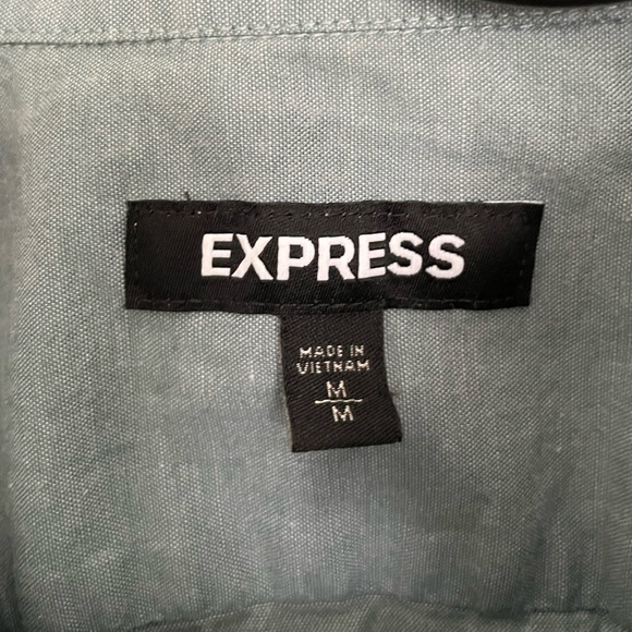 Turquoise Button-Down Express Shirt - Picture 3 of 4